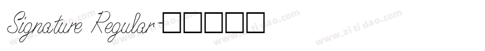 Signature Regular字体转换